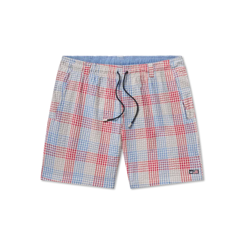 Red and Blue Seersucker Gingham