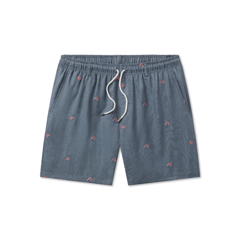 Men's Designer Brand Swim Shorts with Signature Logos for a Stylish Poolside AppearanceMen's Designer Brand Swim Shorts with Signature Logos for a Stylish Poolside AppearanceDockside Swim Trunk - Chambray Fly