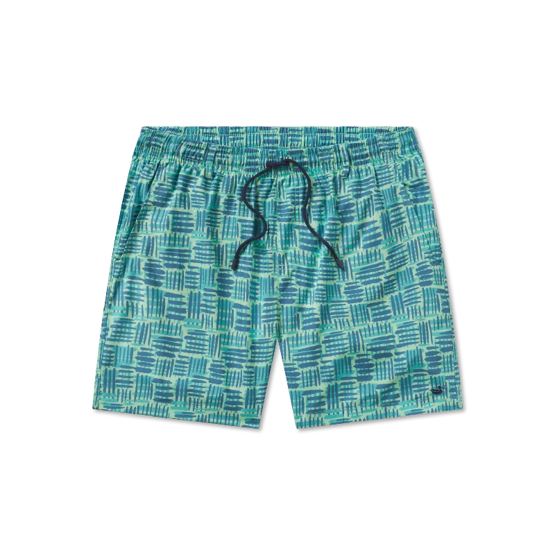 Men's Swim Shorts with Zippered Pockets to Securely Hold ValuablesMen's Swim Shorts with Zippered Pockets to Securely Hold ValuablesDockside Swim Trunk - Hawaiian Lines