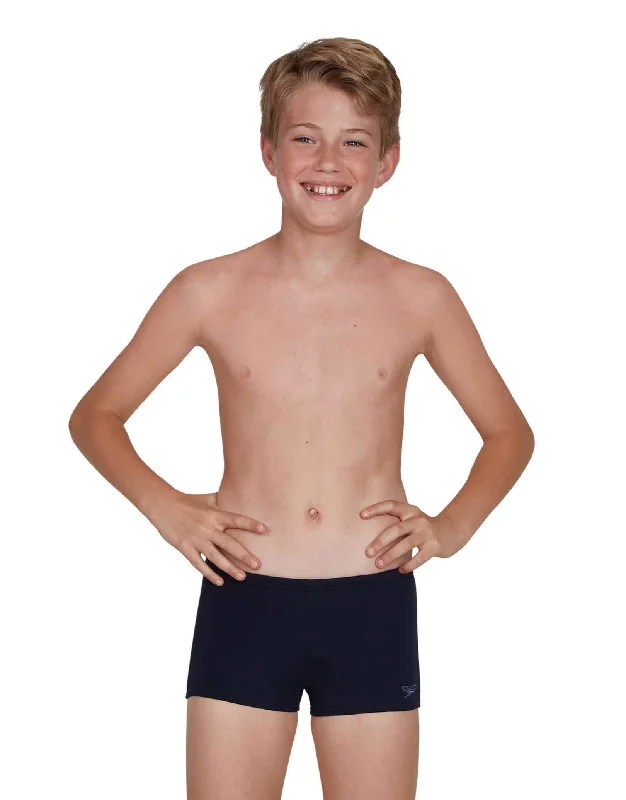 Men's Sustainable Recycled Material Swim Shorts for Eco - Conscious SwimmersMen's Sustainable Recycled Material Swim Shorts for Eco - Conscious SwimmersBoys Endurance Plus Aquashort - Navy