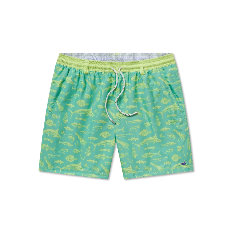 Men's Swim Shorts with Zippered Pockets to Securely Hold ValuablesMen's Swim Shorts with Zippered Pockets to Securely Hold ValuablesDockside Swim Trunk - Offshore