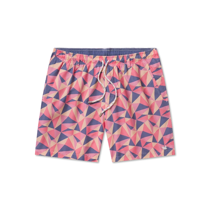 Men's Printed Floral Pattern Swim Shorts in Bright Colors for a Tropical Vacation LookMen's Printed Floral Pattern Swim Shorts in Bright Colors for a Tropical Vacation LookDockside Swim Trunk - Facets