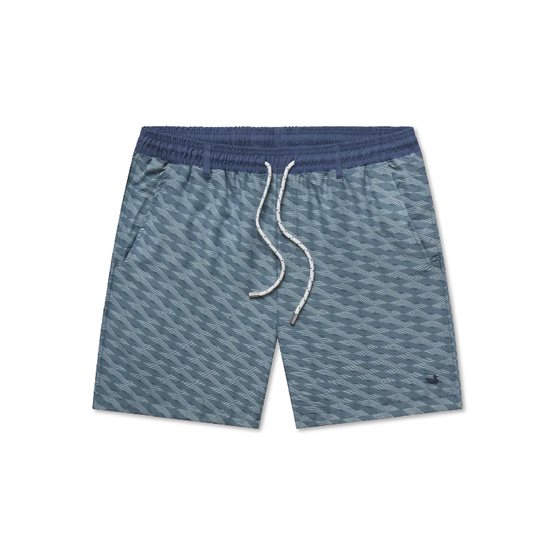 Men's Swim Shorts with Padded Seats for Added Comfort during Long Beach DaysMen's Swim Shorts with Padded Seats for Added Comfort during Long Beach DaysDockside Swim Trunk - Lattice