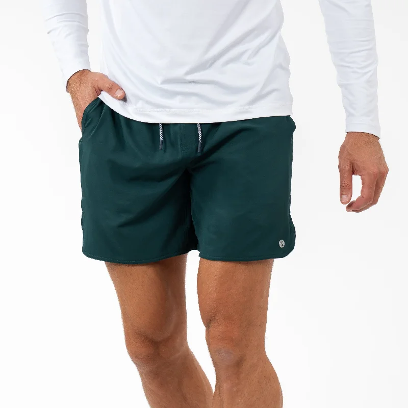 Men's breathable cotton athletic shorts for intense workoutsGrit Gym Short | Solid - Ponderosa Green