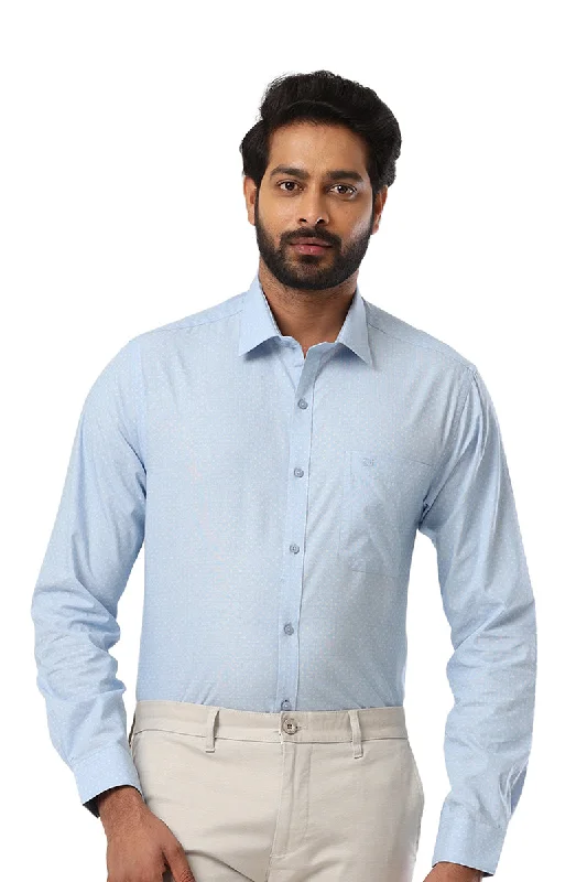 Men's Graphic - Printed Casual Shirts with Pop - Culture References for a Fun and Stylish LookOrlando - Pastel Blue Casual Shirts for Men | Ariser