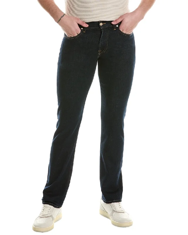 Men's High - Waisted Jeans in a Medium Wash for a Vintage - Style RevivalMen's High - Waisted Jeans in a Medium Wash for a Vintage - Style Revival7 For All Mankind Slimmy Chena Springs Slim Straight Jean