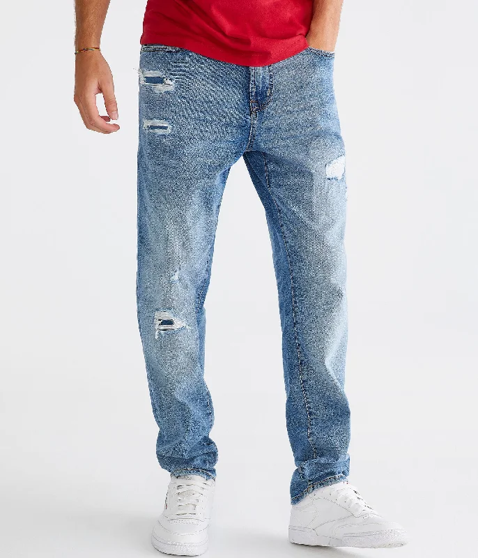 Men's Straight Leg Raw Denim Jeans for a Minimalist and Durable OptionMen's Straight Leg Raw Denim Jeans for a Minimalist and Durable OptionAeropostale  Athletic Skinny Premium Air Jean