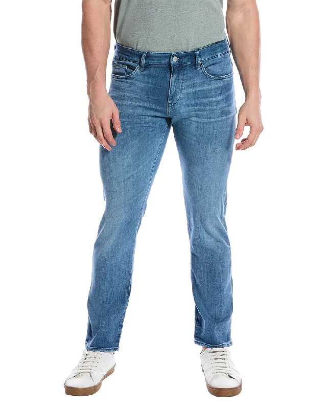 Men's Jeans with a Frayed Hem for a Casual and Effortless StyleMen's Jeans with a Frayed Hem for a Casual and Effortless StyleBOSS Hugo Boss Delaware Turquoise/Aqua Slim Fit Jean