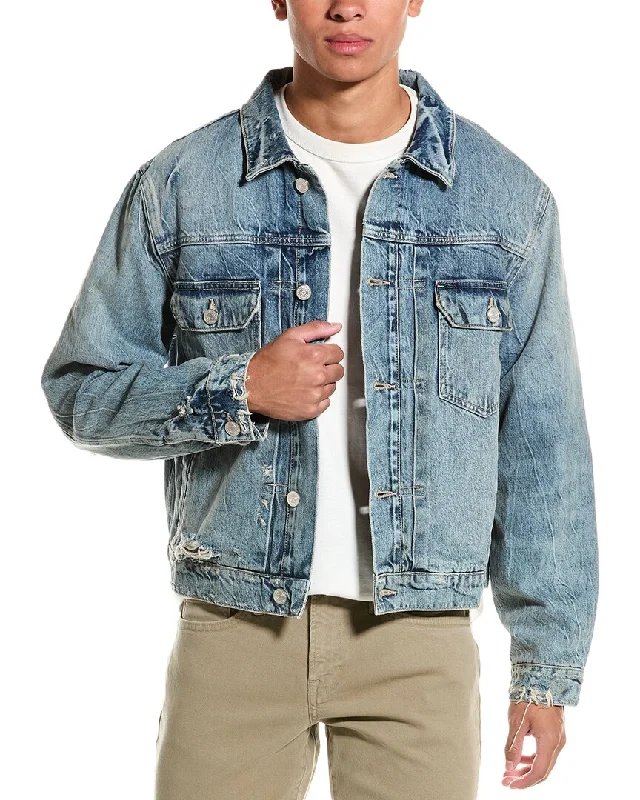 Men's Ripped Skinny Jeans in Acid Wash for an Edgy and Punk - Inspired StyleMen's Ripped Skinny Jeans in Acid Wash for an Edgy and Punk - Inspired StyleFRAME Denim Jacket