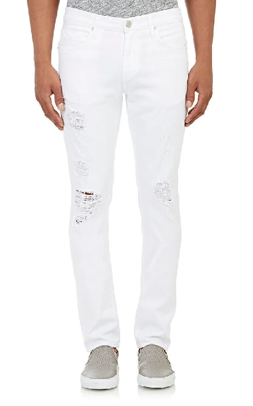 Plus Size Men's Bootcut Jeans with a Relaxed Waist for a Classic and Comfortable FitPlus Size Men's Bootcut Jeans with a Relaxed Waist for a Classic and Comfortable FitJ Brand Men's Tyler White Solace Distressed Slim Fit Jeans