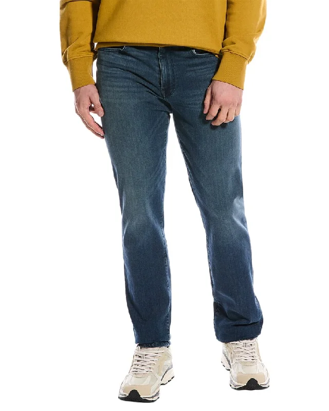 Men's Distressed Jeans with Patches for a Retro and DIY - Inspired AppearanceMen's Distressed Jeans with Patches for a Retro and DIY - Inspired AppearanceJOE'S Jeans The Brixton Henris Straight & Narrow Jean