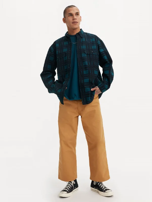 Men's Jeans with a Cargo - Inspired Knee Pocket for Extra StorageMen's Jeans with a Cargo - Inspired Knee Pocket for Extra StorageMen's Loose Fit Tan Jeans