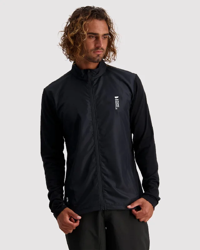 Men's Moisture - Wicking Golf Jerseys with UV Protection for Comfortable Rounds on the CourseMen's Moisture - Wicking Golf Jerseys with UV Protection for Comfortable Rounds on the CourseRedwood Merino Wind Jersey - Black