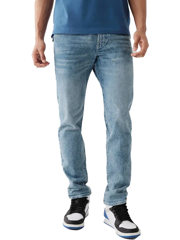 Men's Jeans with a Frayed Hem for a Casual and Effortless StyleMen's Jeans with a Frayed Hem for a Casual and Effortless StyleRocco Mens Relaxed Whisker Wash Skinny Jeans