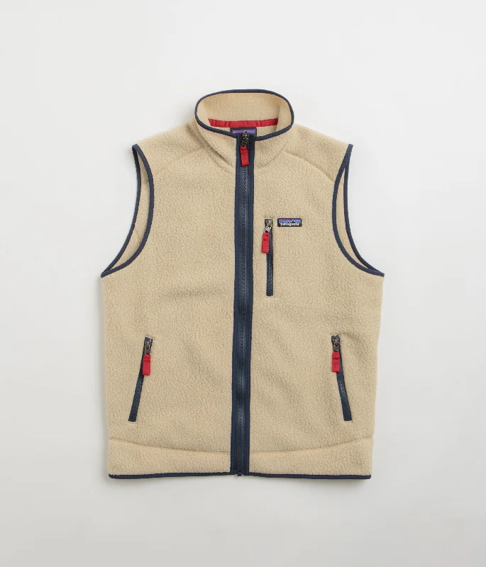 Men fleece thermal shirts for layering in winterPatagonia Retro Pile Vest - El Cap Khaki