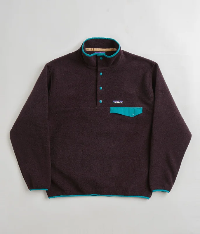 Men fleece - paneled cycling jerseys for bike ridesPatagonia Synchilla Snap-T Pullover Fleece - Obsidian Plum