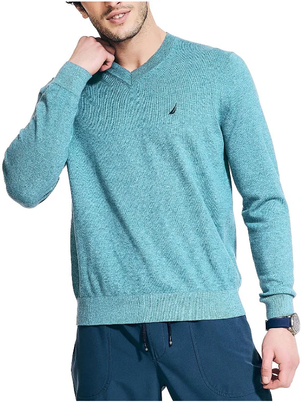 Men's Cable - Knit Sweater Dress in Gray for a Unique and Comfortable One - Piece OptionMens Lightweight Knit V-Neck Sweater