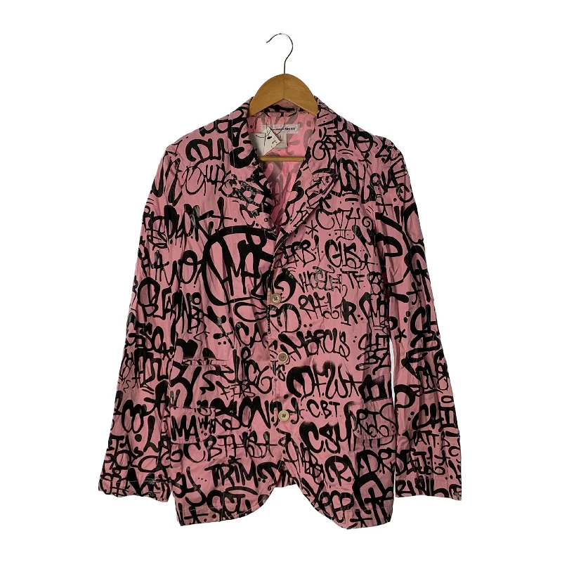 Men coats with a hooded design for added protection against the elementsMen coats with a hooded design for added protection against the elementsCOMME des GARCONS SHIRT/Jacket/S/Pink/Cotton/All Over Print/S28160