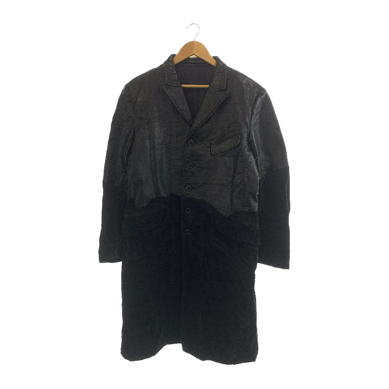 Men coats with multiple inner pockets for convenient storage of essentialsyohji yamamoto POUR HOMME/Chesterfield/2/BLK/Cotton