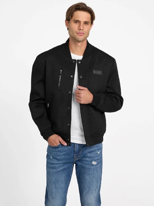 Men coats with a quilted pattern for added texture and warmthMen coats with a quilted pattern for added texture and warmthAlessio Faux-Fur Lined Flight Jacket