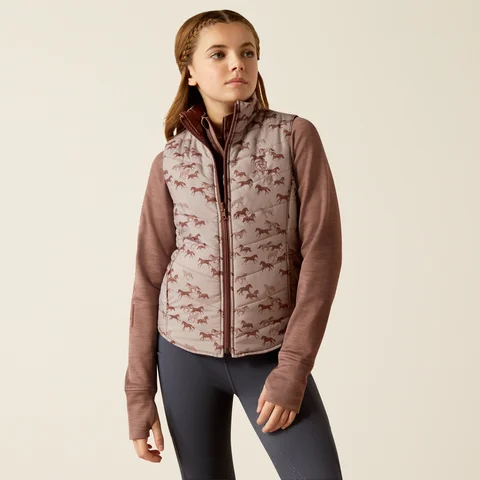 Performance - driven men jackets with breathable fabric for sportsKids' Bella Reversible Insulated Vest - Scattering Horses