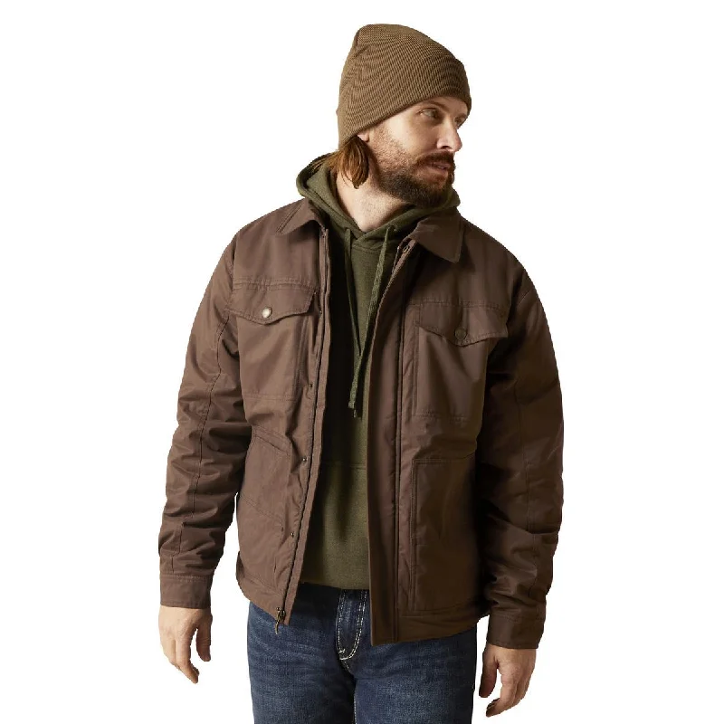 Men jackets with a media - friendly pocket for easy access to gadgetsMen jackets with a media - friendly pocket for easy access to gadgetsAriat Men's Grizzly 2.0 Canvas Conceal and Carry Jacket