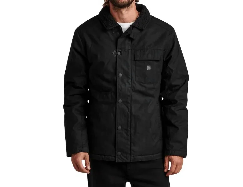 Men coats with a quilted pattern for added texture and warmthMen coats with a quilted pattern for added texture and warmthAxeman Jacket In Black