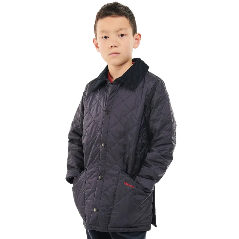 Checkered men jackets in a plaid pattern for a preppy appearanceCheckered men jackets in a plaid pattern for a preppy appearanceBarbour Kids Liddesdale Quilted Jacket