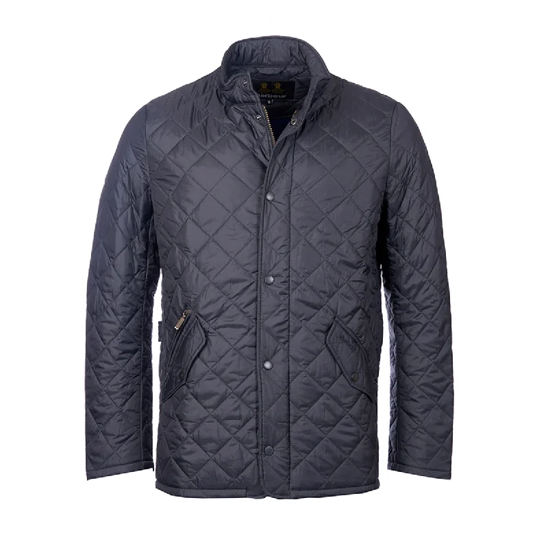 Hooded men jackets with a detachable faux - fur trim for added warmthHooded men jackets with a detachable faux - fur trim for added warmthBarbour Men's Flyweight Chelsea Quilted Jacket