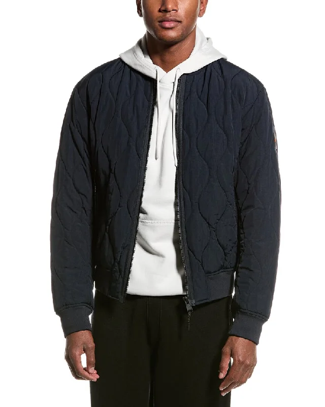 Men coats with multiple inner pockets for convenient storage of essentialsMen coats with multiple inner pockets for convenient storage of essentialsBOSS Hugo Boss Oventure Quilted Bomber Jacket