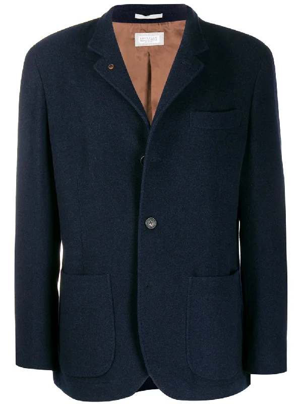 Men coats with a wind - resistant outer layer for blustery weatherBrunello Cucinelli Men's Coats blue