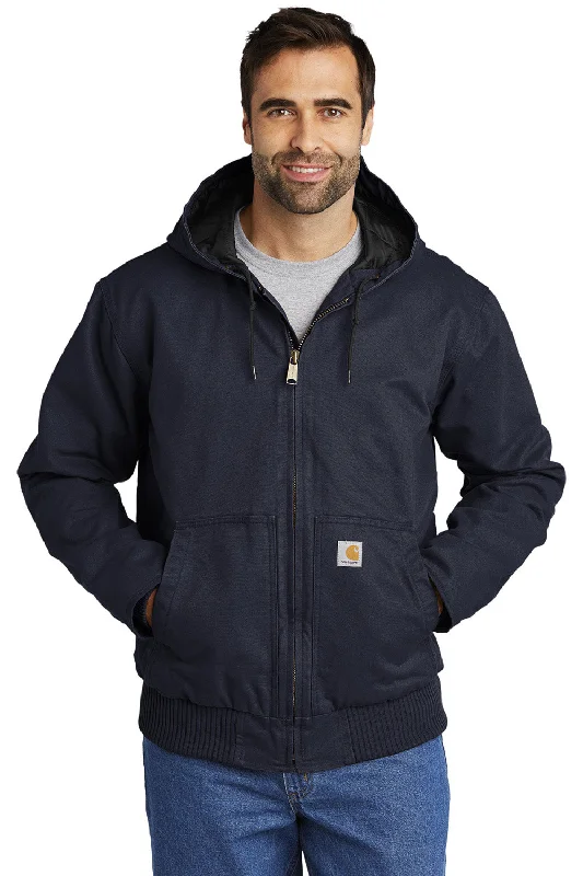 Checkered men jackets in a plaid pattern for a preppy appearanceCheckered men jackets in a plaid pattern for a preppy appearanceCarhartt Mens Active Washed Duck Full Zip Hooded Jacket - Navy Blue