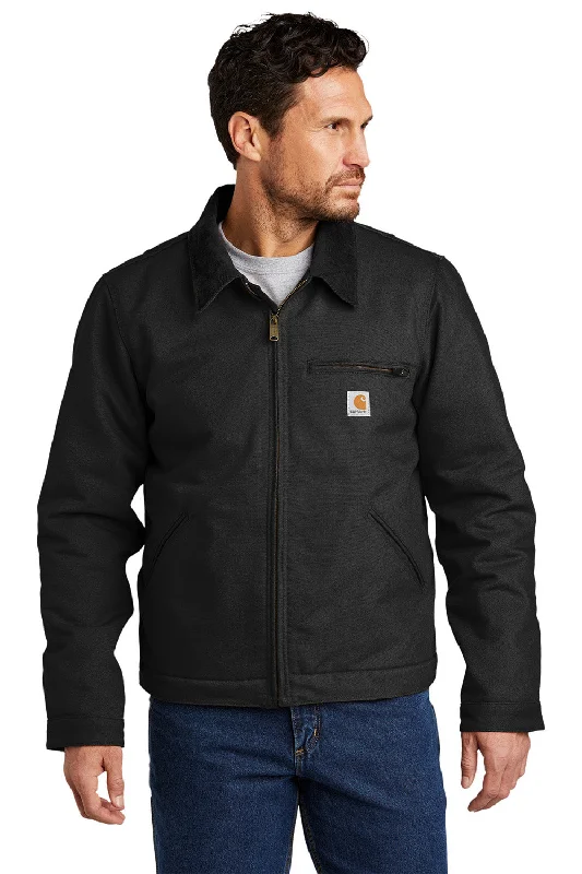 Checkered men jackets in a plaid pattern for a preppy appearanceCheckered men jackets in a plaid pattern for a preppy appearanceCarhartt Mens Detroit Duck Wind & Water Resistant Full Zip Jacket - Black