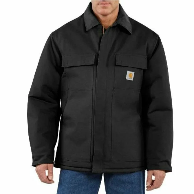 Slim - fit leather men jackets with a distressed finish for a rugged lookCarhartt - Duck Traditional Artic Quilt Lined Coat