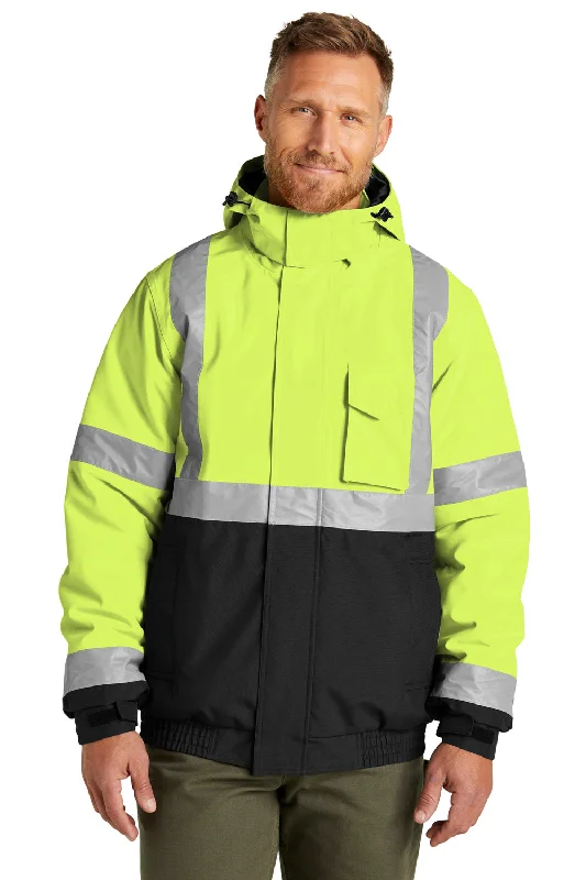 Men jackets with a zip - off sleeves to convert to a vestMen jackets with a zip - off sleeves to convert to a vestCornerStone Mens Enhanced Visibility Waterproof Full Zip Hooded Jacket - Safety Yellow