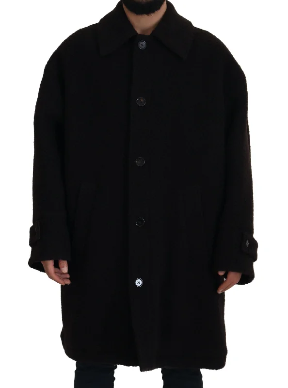 Men coats made from recycled materials for an eco - friendly choiceMen coats made from recycled materials for an eco - friendly choiceDolce & Gabbana Elegant  Alpaca Wool Blend Men's Jacket