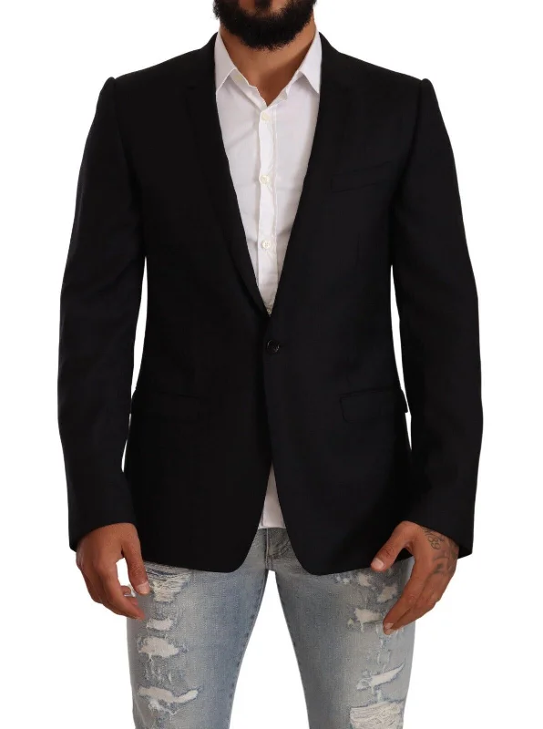 Men coats with a wind - resistant outer layer for blustery weatherDolce & Gabbana Exclusive  Virgin Wool Men's Blazer