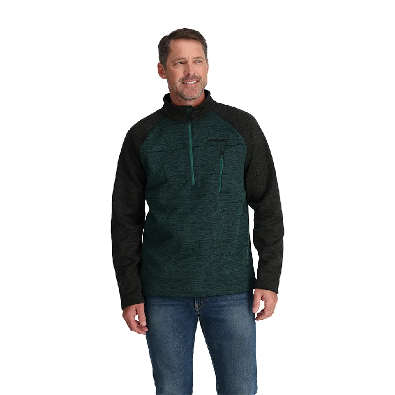 Plus - size men jackets with adjustable drawstrings for a comfortable fitMens Encore Half Zip - Cypress Green