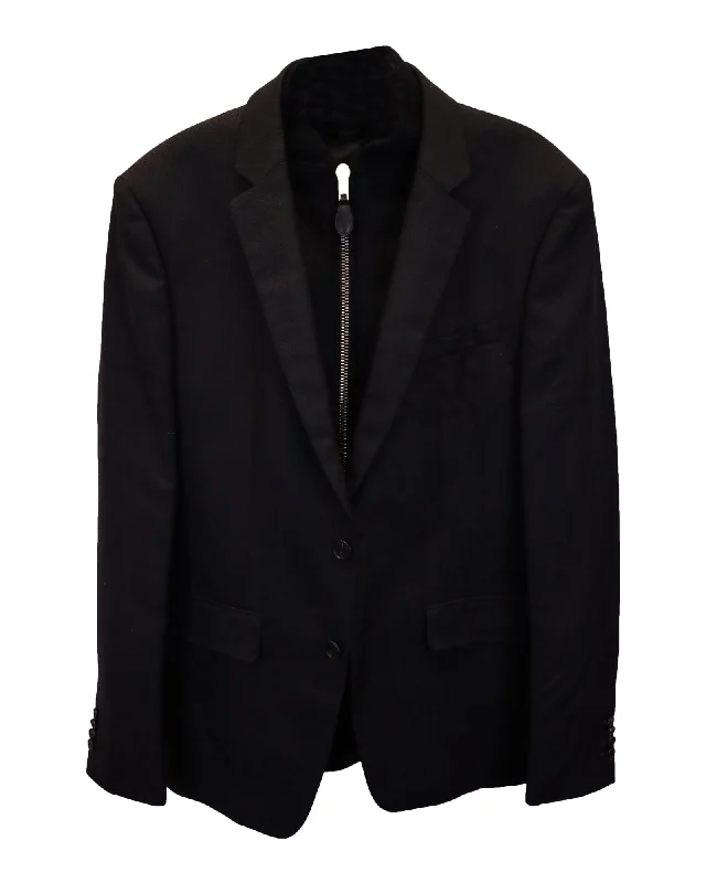 Men coats with a quick - drying feature for active lifestylesGivenchy Sport Coat with Zippered Liner in Black Wool