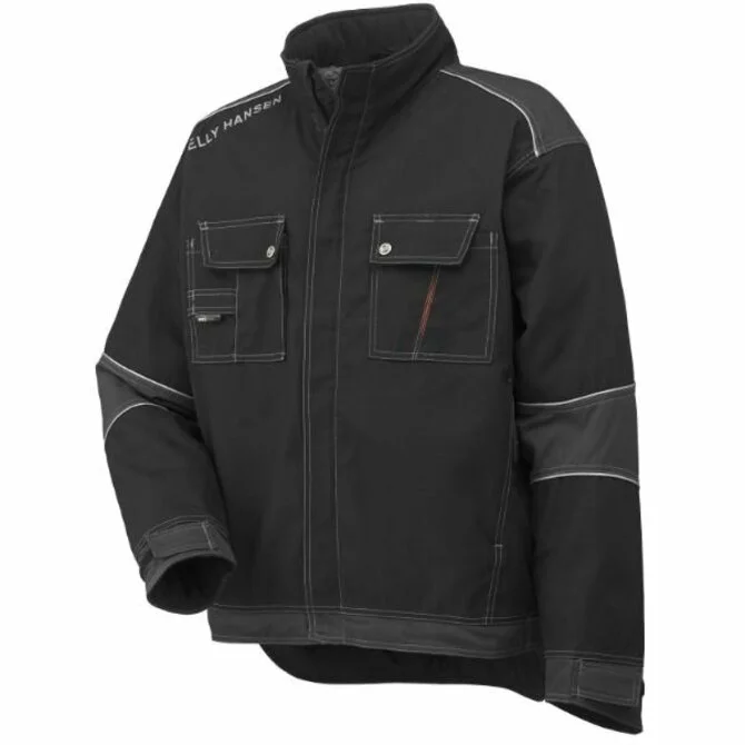 Hooded men jackets with a detachable faux - fur trim for added warmthHooded men jackets with a detachable faux - fur trim for added warmthHelly Hansen - Chelsea Insulated Winter Work Jacket