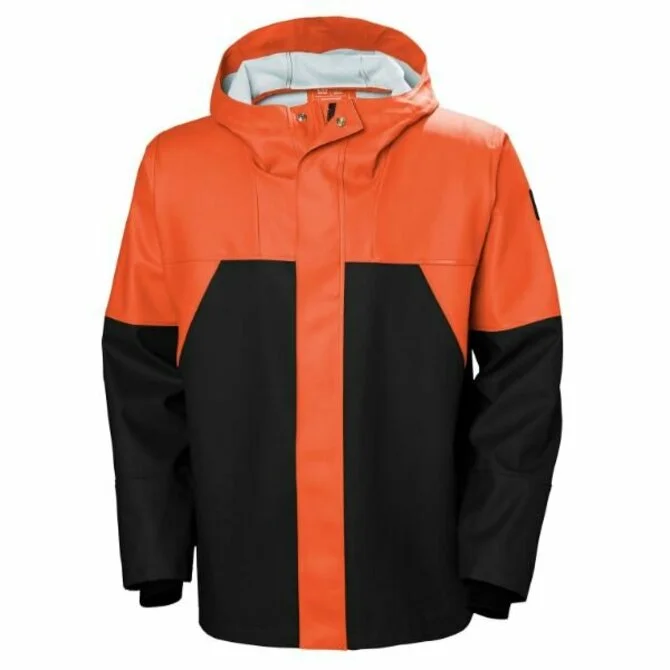 Men jackets with a built - in hood that can be stowed away when not in useMen jackets with a built - in hood that can be stowed away when not in useHelly Hansen - Strom Fishing Waterproof Rain Jacket