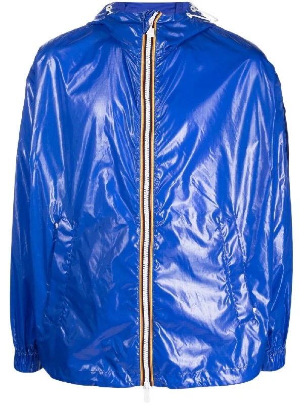 Waterproof men coats with taped seams for heavy rain and snow daysK-Way R&D Men's Coats blue