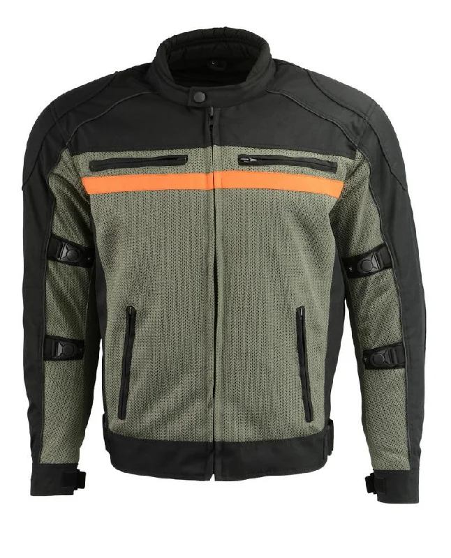 Bomber men jackets with ribbed cuffs for a classic 80s styleBomber men jackets with ribbed cuffs for a classic 80s styleM Boss Motorcycle Apparel BOS11707 Men's Armored Black and Grey Nylon and Mesh Racer Jacket