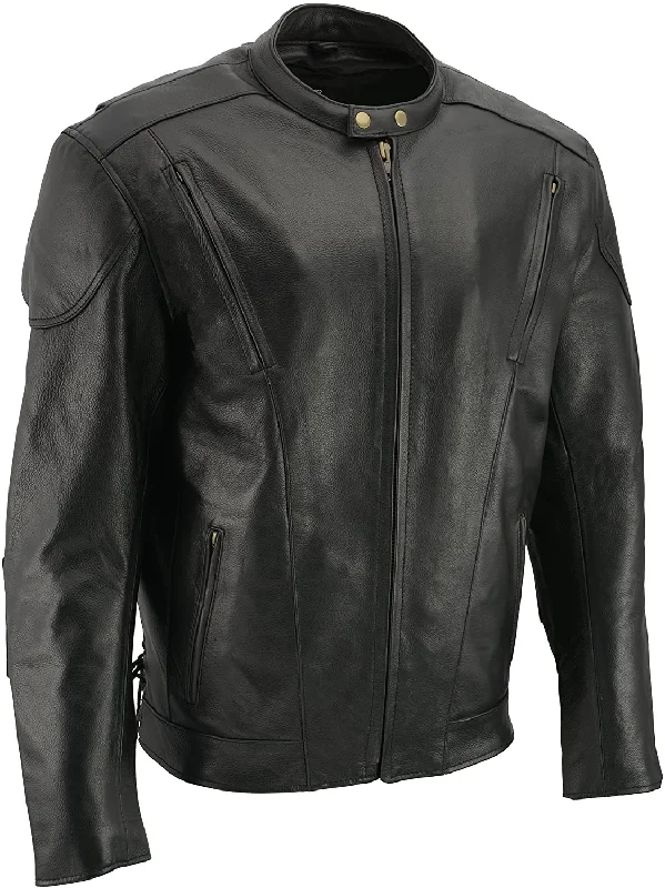 Checkered men jackets in a plaid pattern for a preppy appearanceCheckered men jackets in a plaid pattern for a preppy appearanceM-Boss Motorcycle Apparel BOS11510 Men’s ‘Speed’ Black Cowhide Leather Motorcycle Riding Jacket