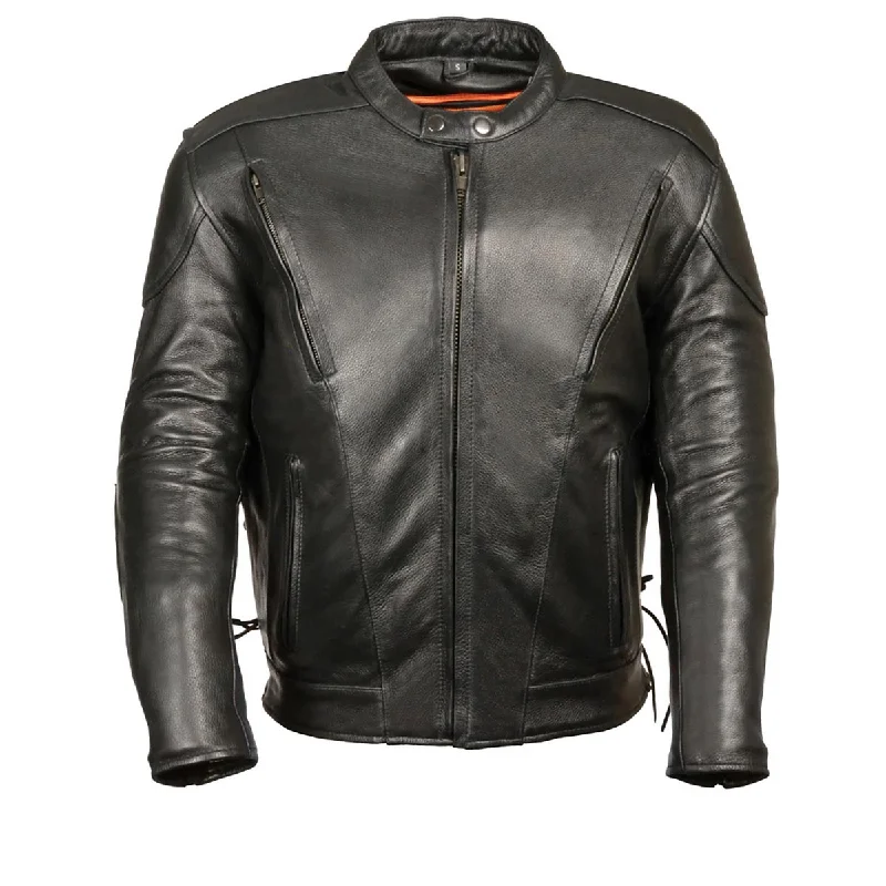 Performance - driven men jackets with breathable fabric for sportsPerformance - driven men jackets with breathable fabric for sportsM-Boss Motorcycle Apparel BOS11511T Men’s ‘Speed’ Big and Tall Black Cowhide Motorcycle Leather Jacket