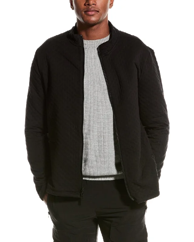 Men coats with a drawstring waist for a customizable fitMen coats with a drawstring waist for a customizable fitM Magaschoni Mock Zip-Up Jacket