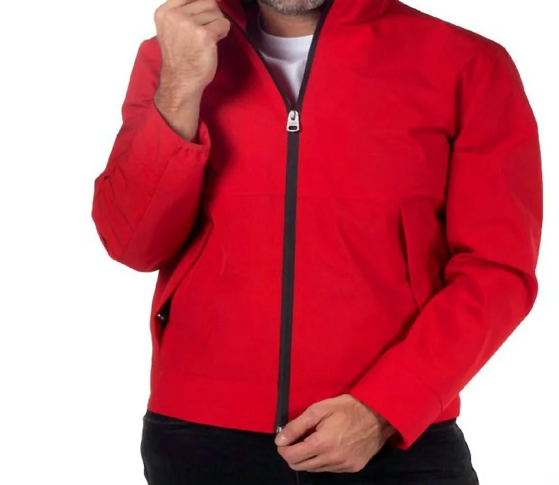 Men coats with a contrasting trim for a fashion - forward aestheticMen coats with a contrasting trim for a fashion - forward aestheticMen's 8Mx Dress Woven Jacket In Red