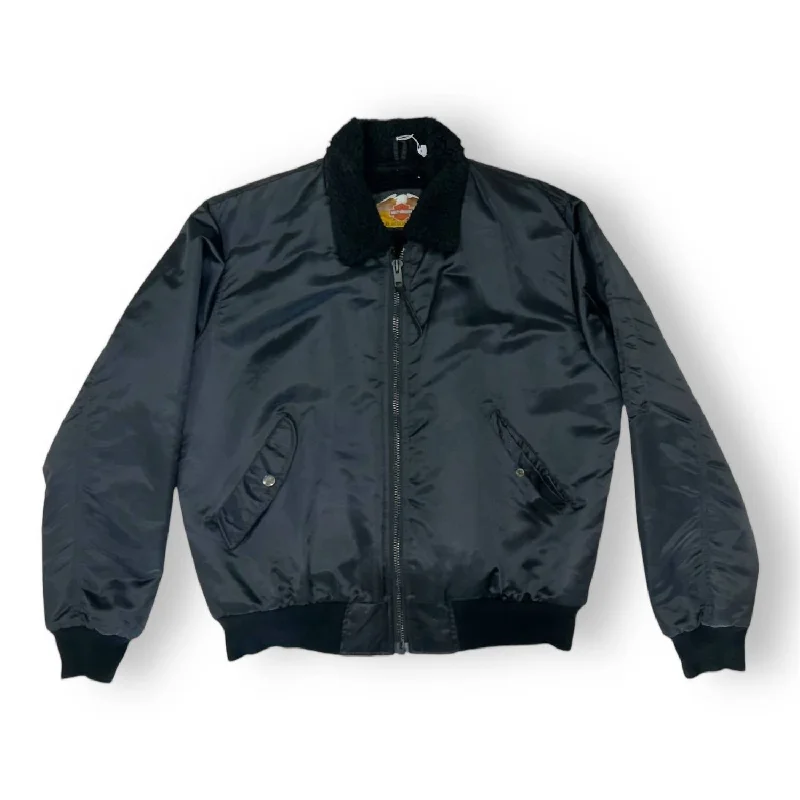 Men coats with multiple inner pockets for convenient storage of essentialsMen coats with multiple inner pockets for convenient storage of essentialsMen's Harley Davidson Bomber Jacket In Navy