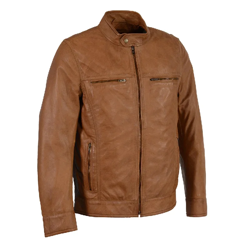 Men jackets with a zip - off sleeves to convert to a vestMen jackets with a zip - off sleeves to convert to a vestMilwaukee Leather SFM1865 Men's Saddle Classic Zipper Front Leather Jacket