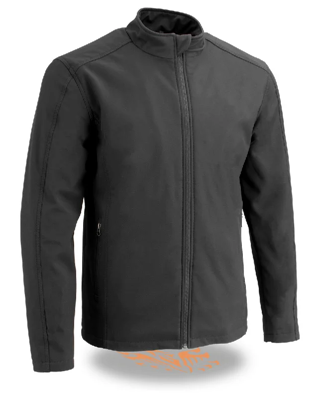 Men jackets with a hidden interior pocket for secure storageMen jackets with a hidden interior pocket for secure storageMilwaukee Leather MPM1763 Men's Grey Waterproof Lightweight Soft Shell Jacket